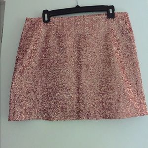 Pink sequin skirt