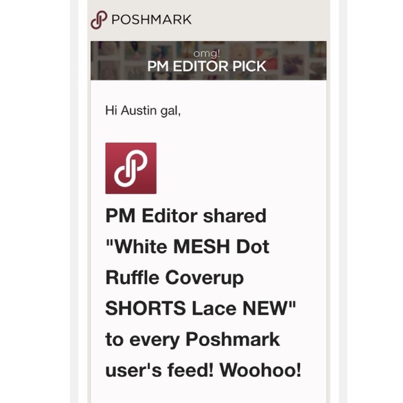 White MESH Dot Ruffle Coverup SHORTS Lace NEW - Picture 3 of 4