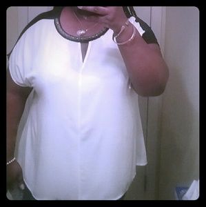 Black and white blouse