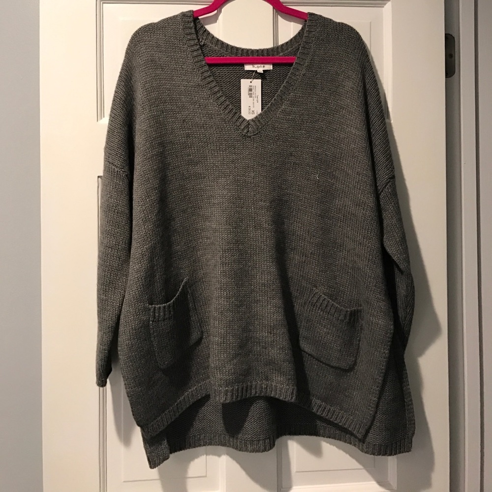 Gray sweater