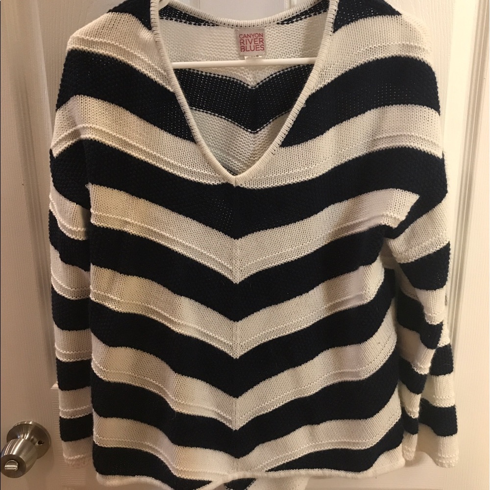 Navy & white sweater