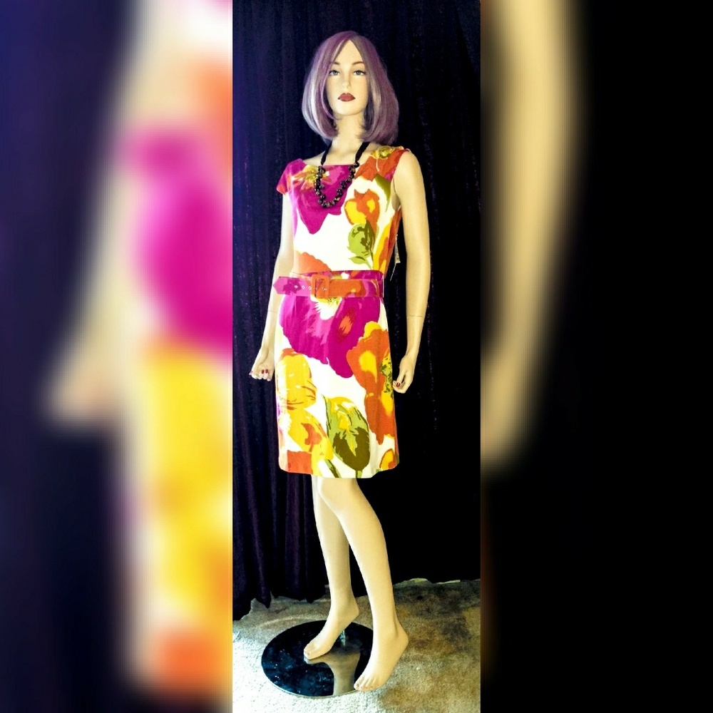 **NWT** Floral Print Dress By Maggie L