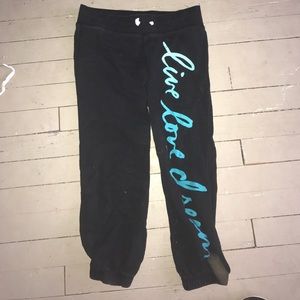 Aeropostale teal and black sweats