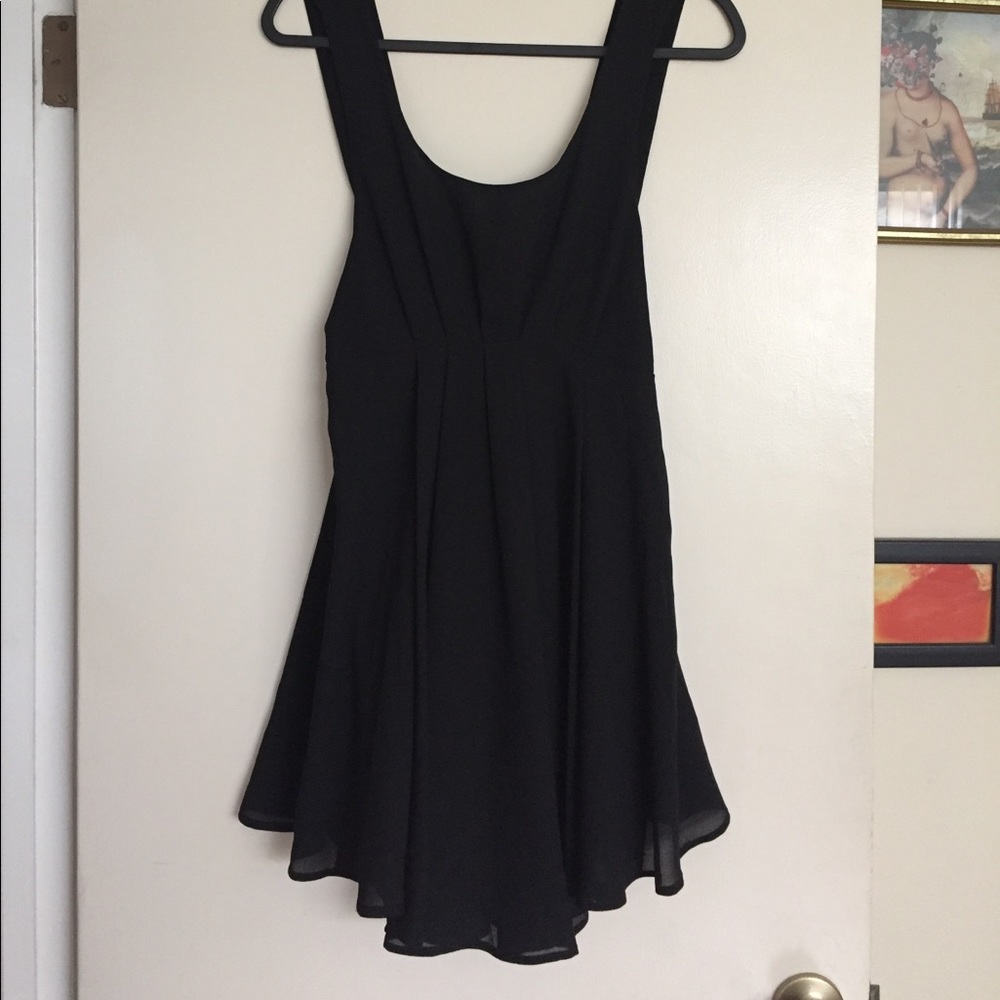 Backless black sundress