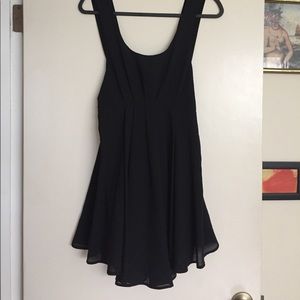Backless black sundress