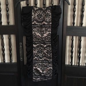 Sexy back, champagne and lace dress