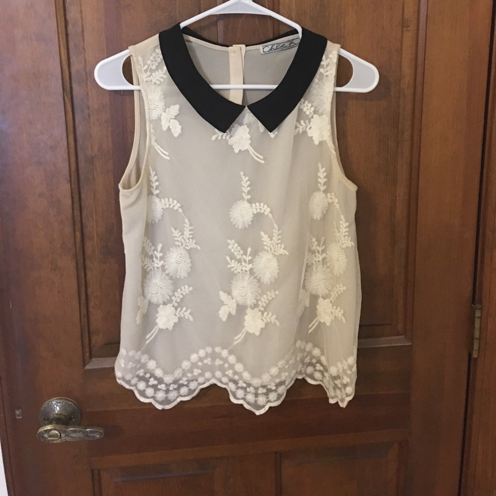 Cream colored tank blouse