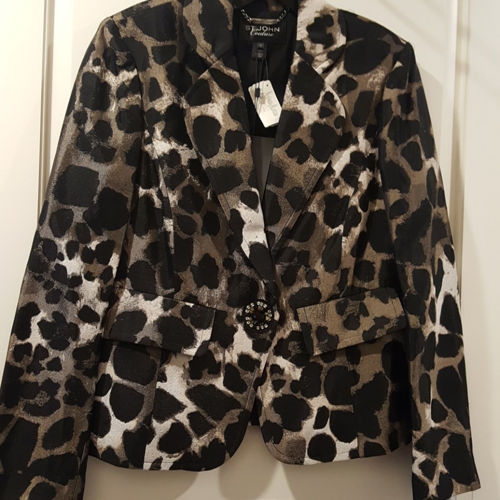 St. John Couture leopard print blazer