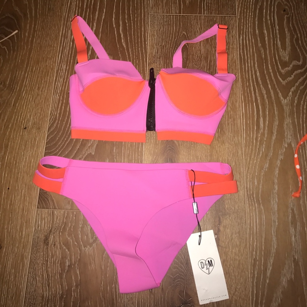 Colorblock neoprene bikini