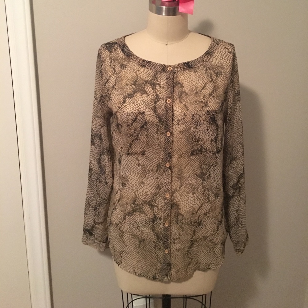 Urban Outfitters ecote brand snake-print blouse