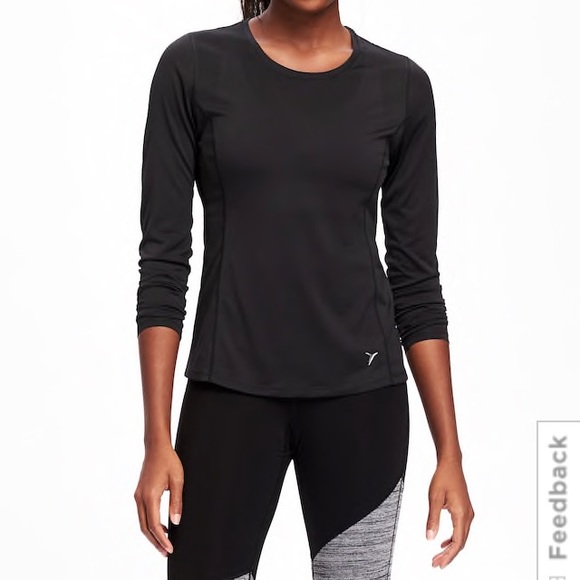Old Navy Tall Go-Dry Mesh Long Sleeve Running Tee - Picture 2 of 5