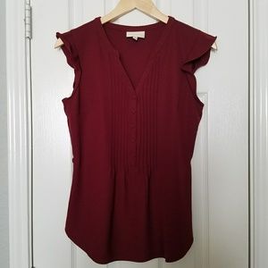 Modcloth - Expert Your Zeal Top in Wine - Medium
