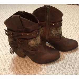 Brown Cowboy Booties