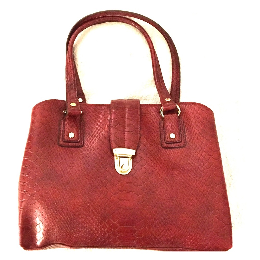 Dark Red Tortoise Satchel