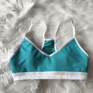 Nike teal white XS sports bra. Light support