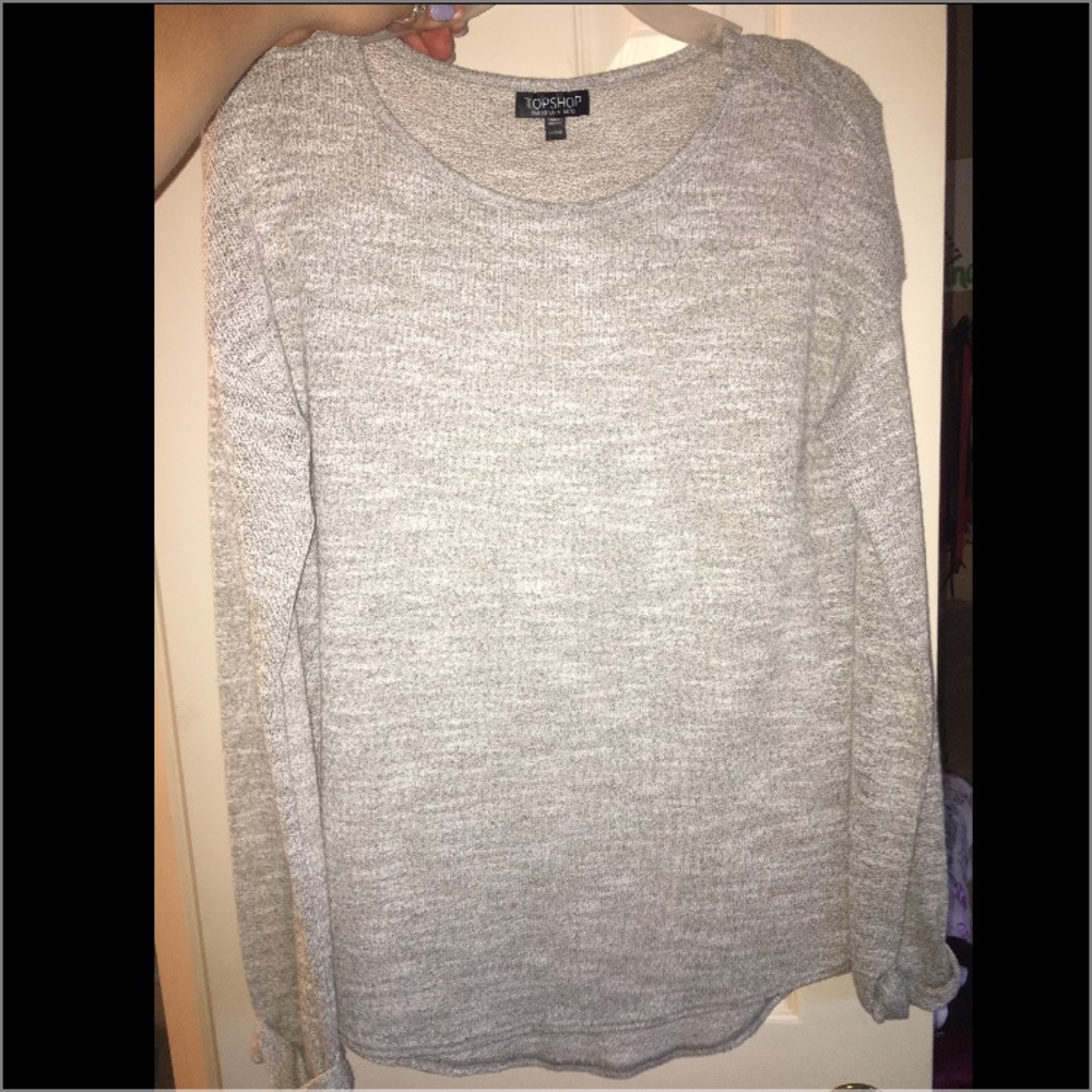 Grey top shop sweater