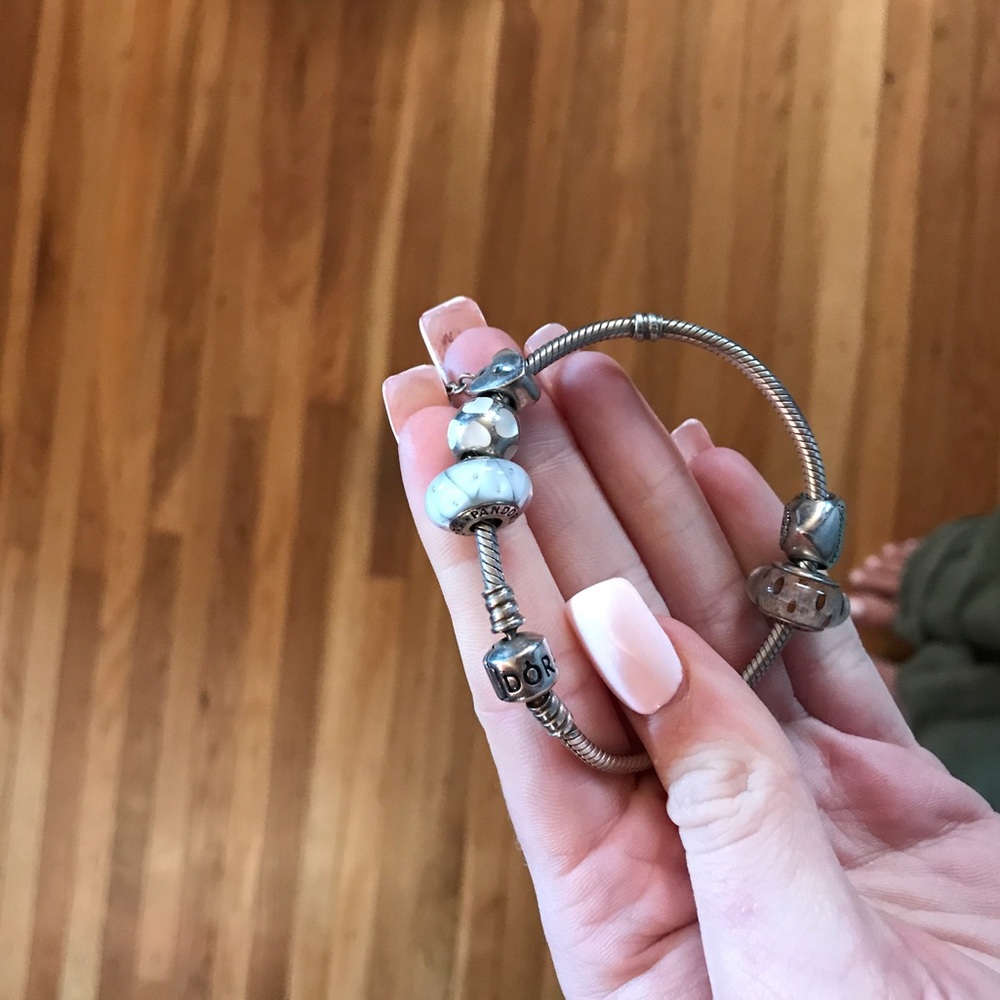 Pandora Bracelet & 5 charms!