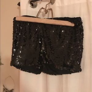 Vintage Halston sequined shorts