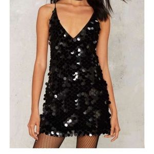 NWT Motel Black Sequin dress