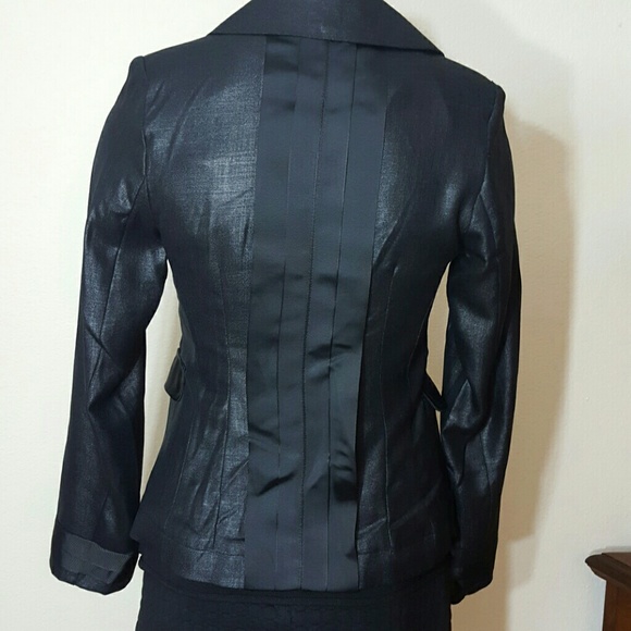 Leigh Schubert stylish Linen Black Jacket size 32 - Picture 8 of 8