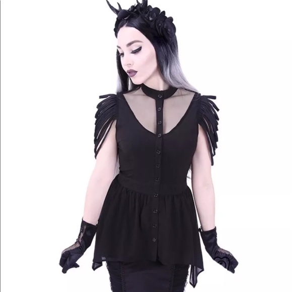 dollskill Nu Goth Dolores top Witchy Gothic Style Dollskill from