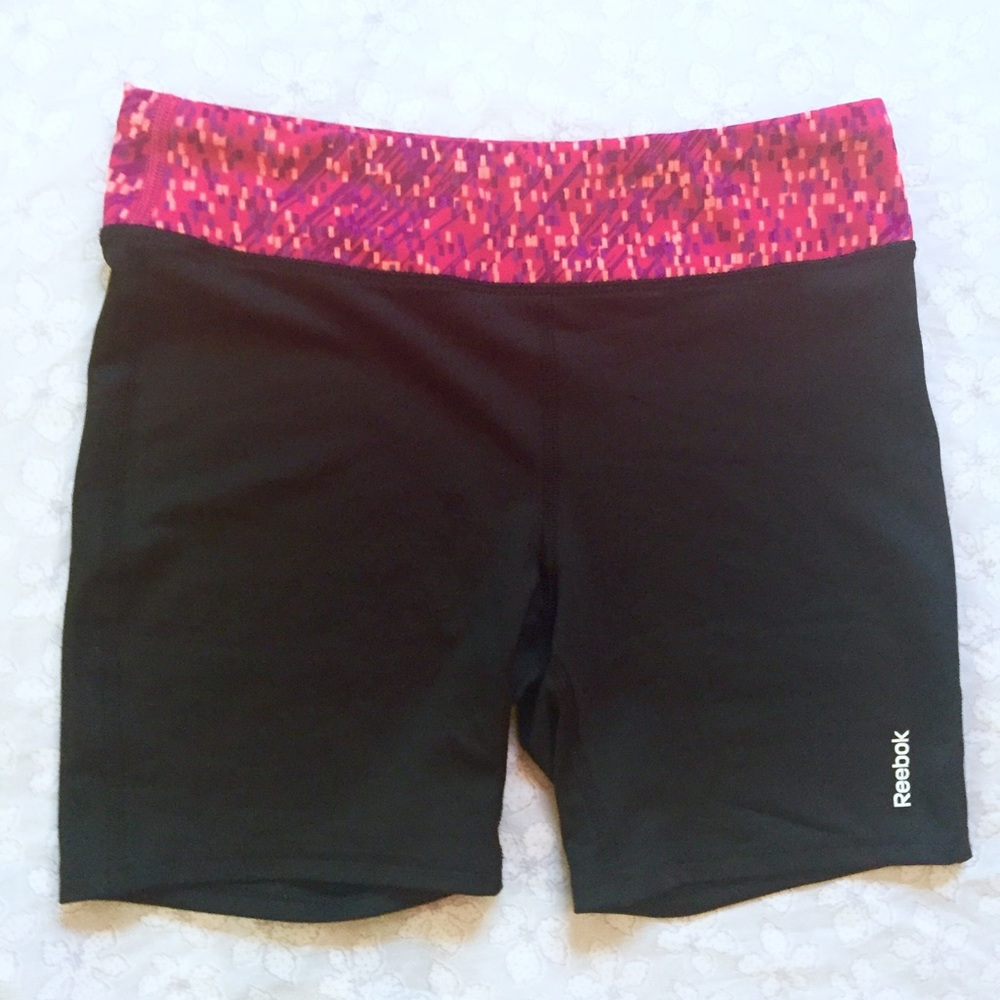 Black And Pink Reebok Shorts