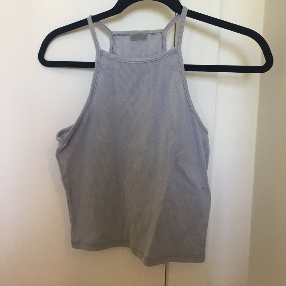 Light Blue High Neck Brandy Melville Tank