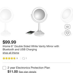 iHome vanity mirror
