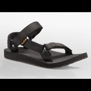 Womens Black Teva Sandals