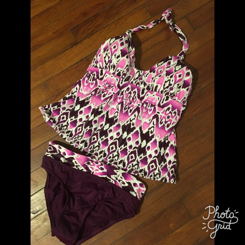 Purple multi bikini set