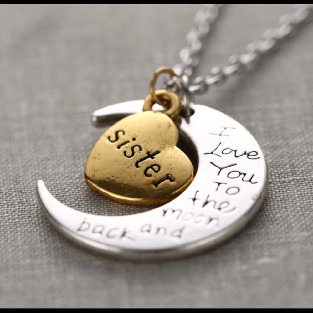 💫Sister Charm Crescent Moon Necklace💫