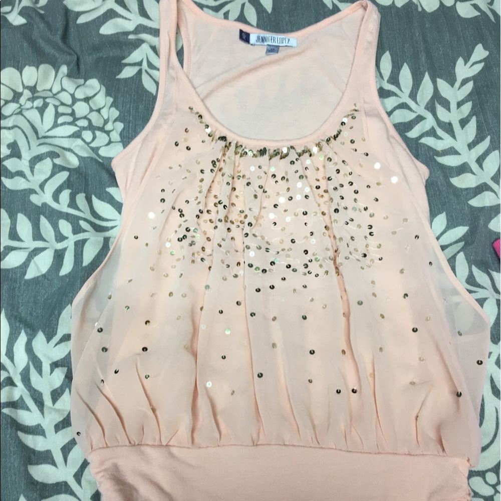Jennifer Lopez sequin tank top size XS