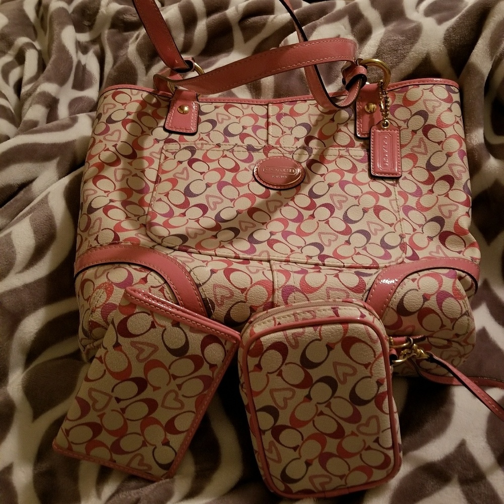Heart authentic Coach purse