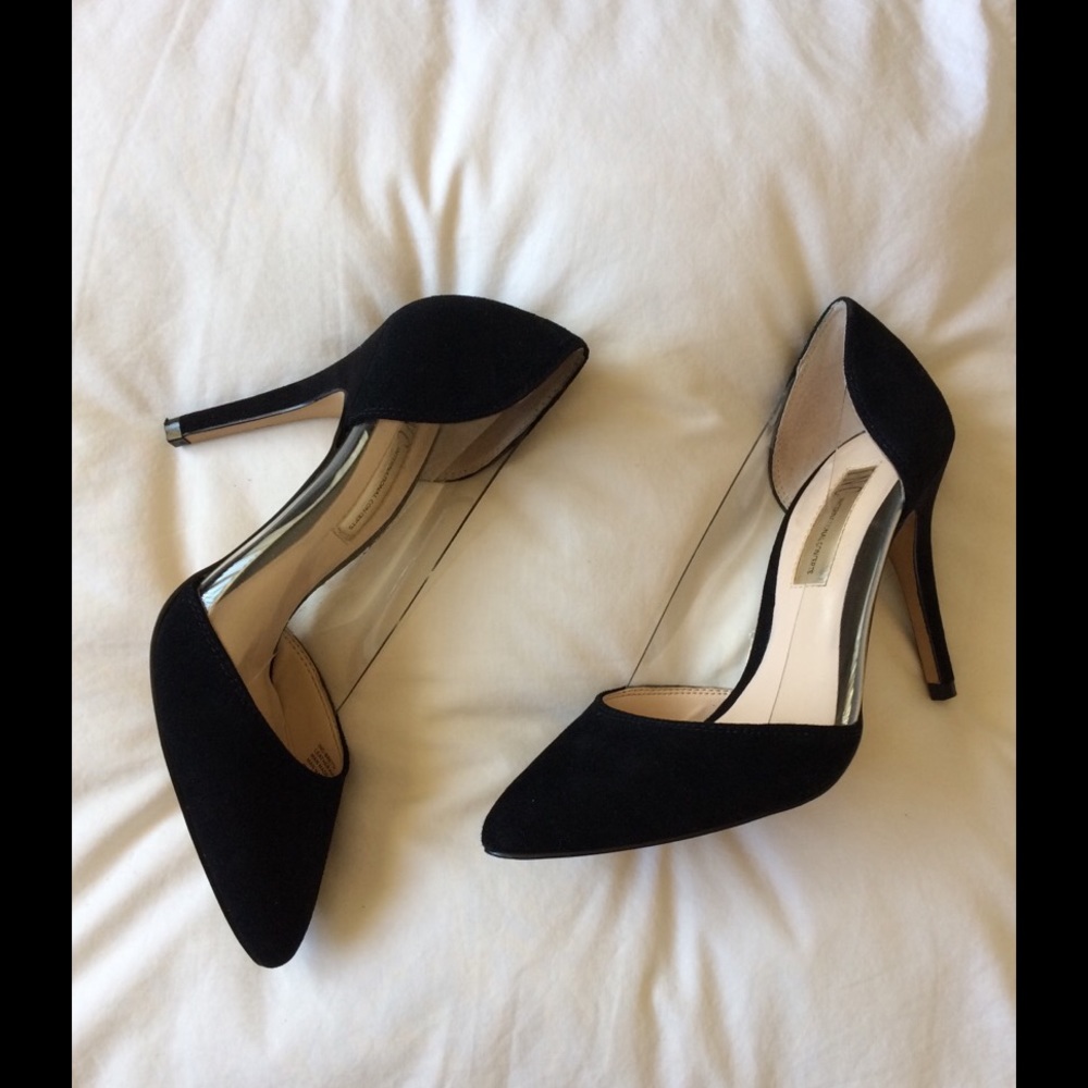 INC Suede & Transparent Point Heel