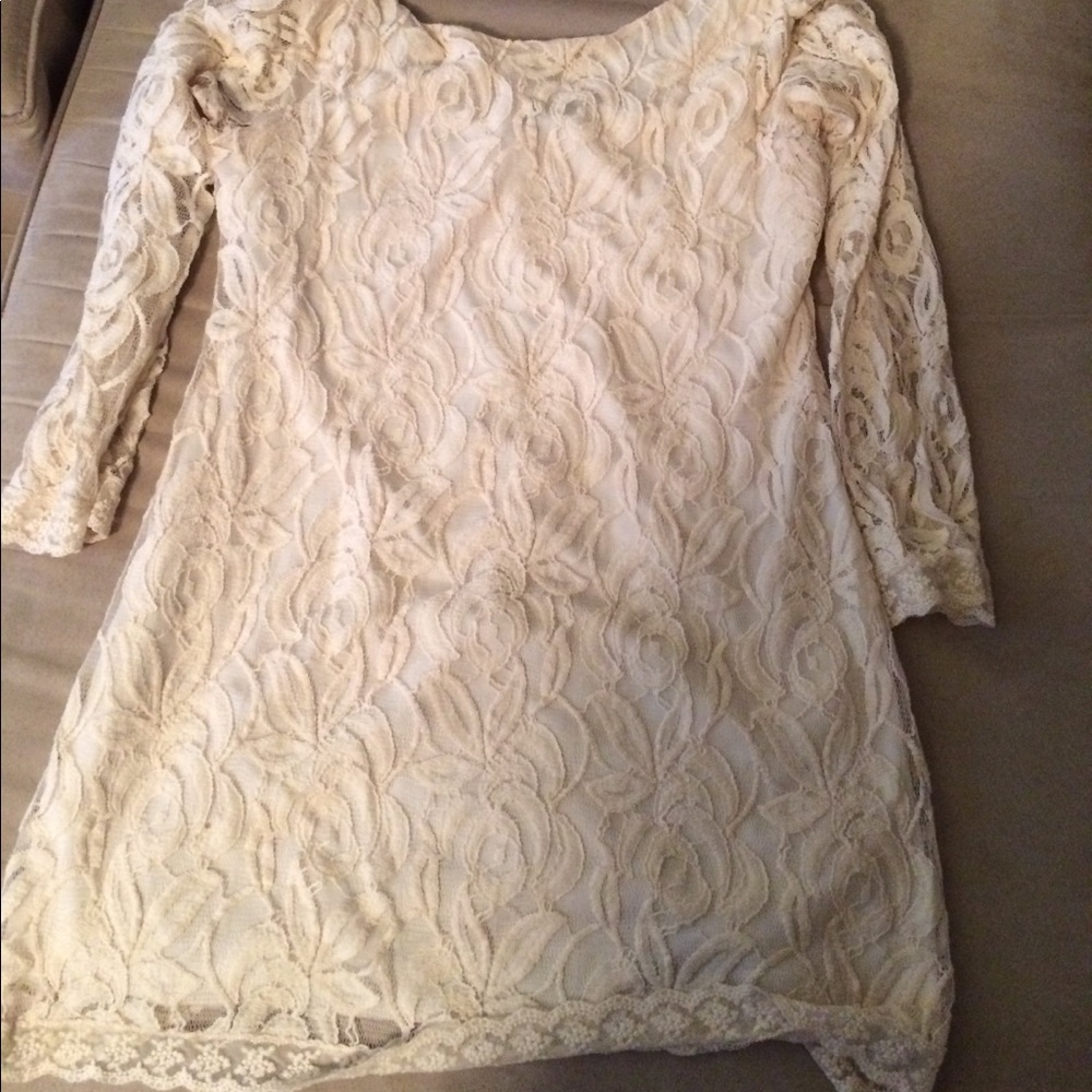 Lace cream colored top/dress