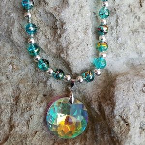 Turquoise Crystal Necklace