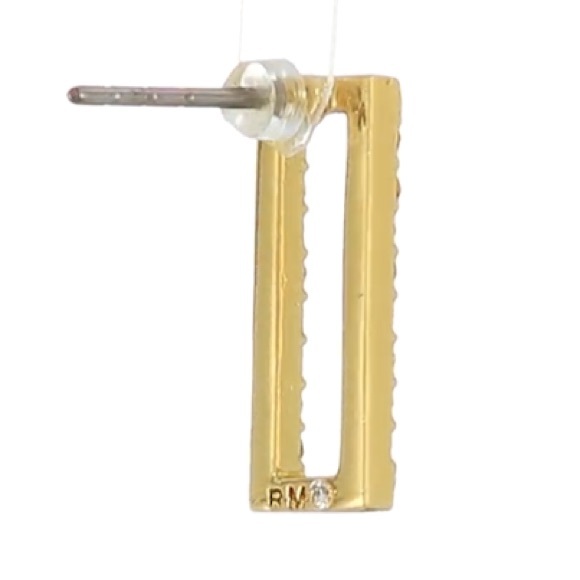 rebecca minkoff // rectangle pavé earrings - Picture 4 of 4