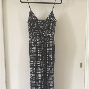Faux Wrap Cami Jumpsuit in Brushstroke Plaid