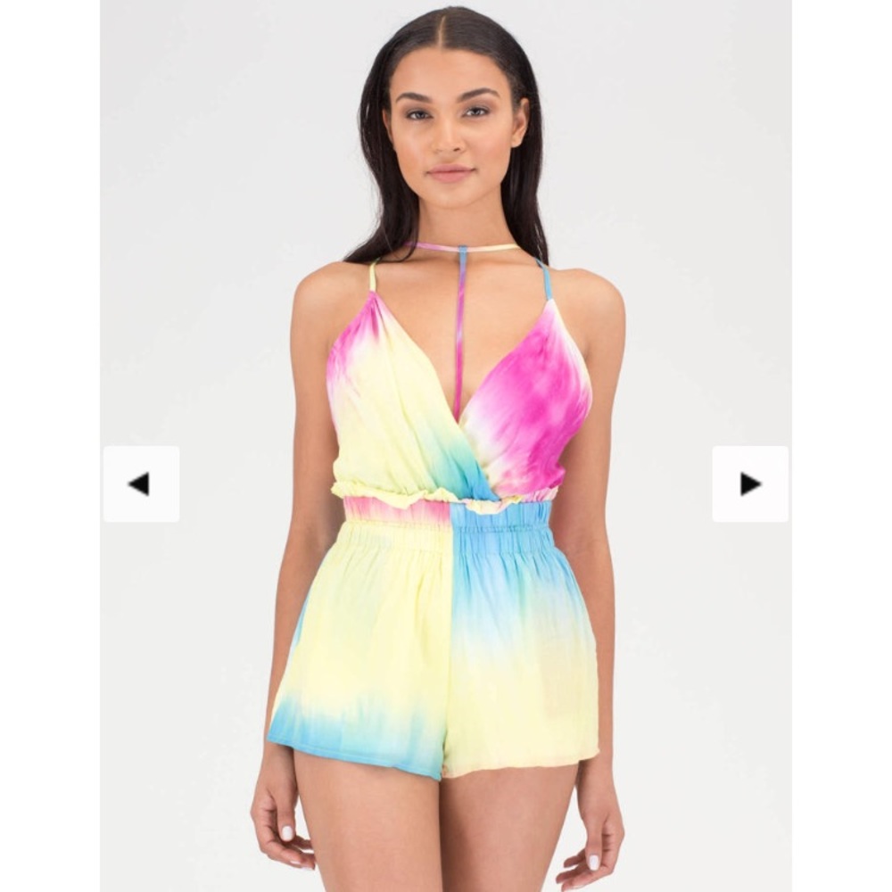 Tie Dye Festival Choker Romper