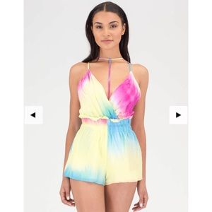 Tie Dye Festival Choker Romper