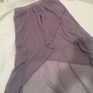 Lavender high-low skirt
