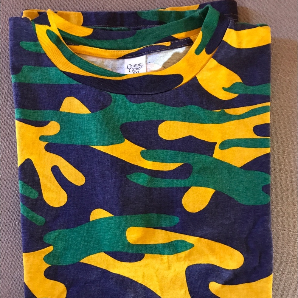 Pair of Cotton Mardi Gras Camo Tee Shirts