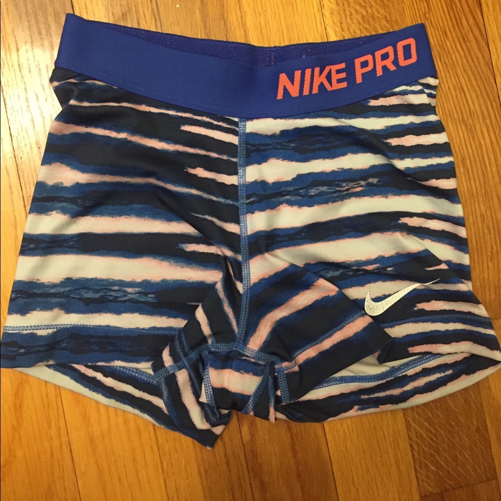 Blue nike pro spandex