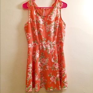 MINE ModCloth Coral Floral Summer Dress beautiful