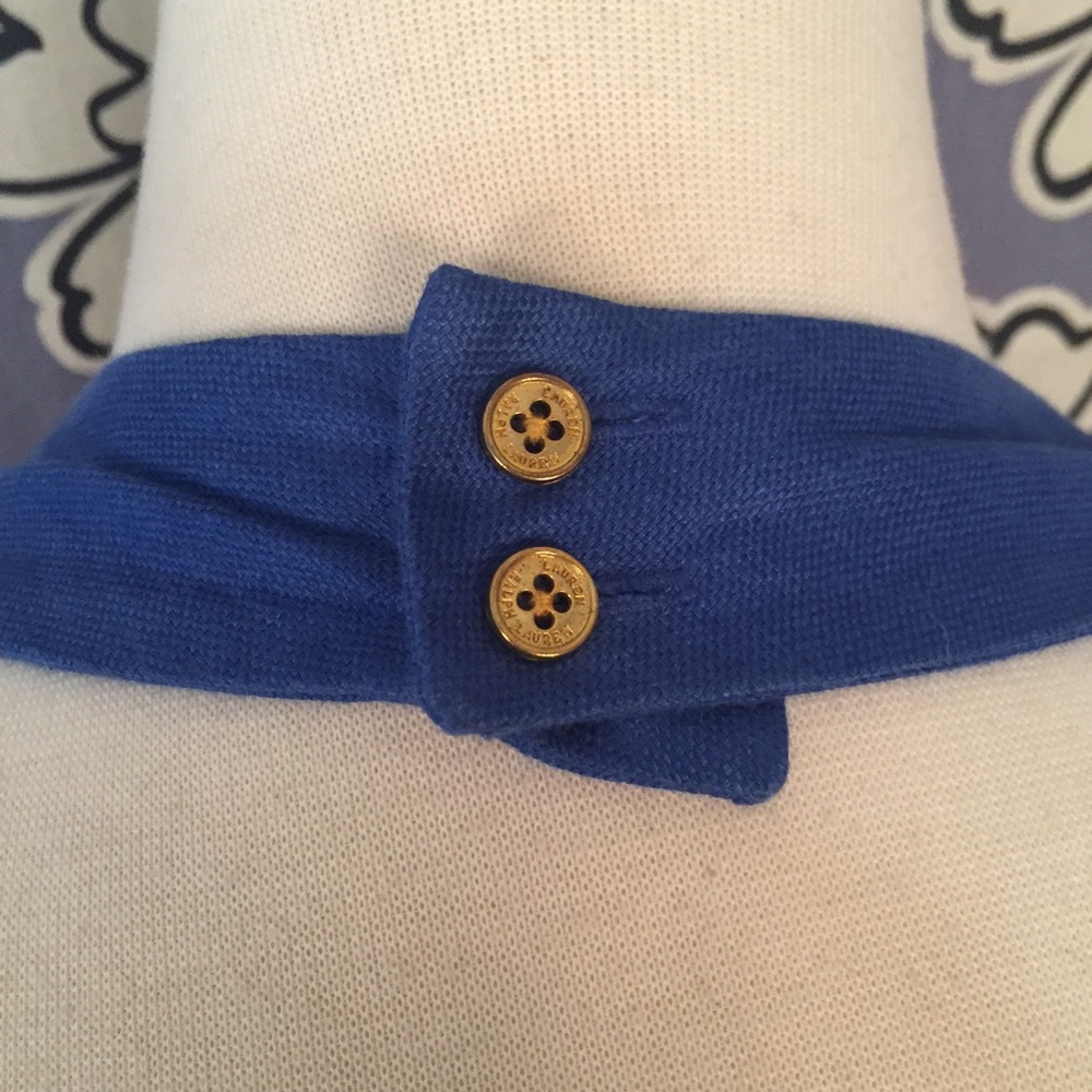 NWT Lauren Ralph Lauren Blue Halter Linen Dress - Picture 5 of 7