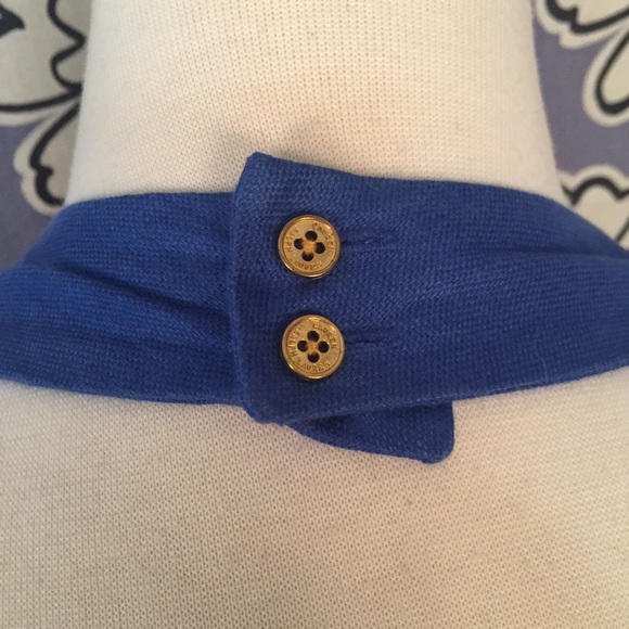 NWT Lauren Ralph Lauren Blue Halter Linen Dress - Picture 5 of 7