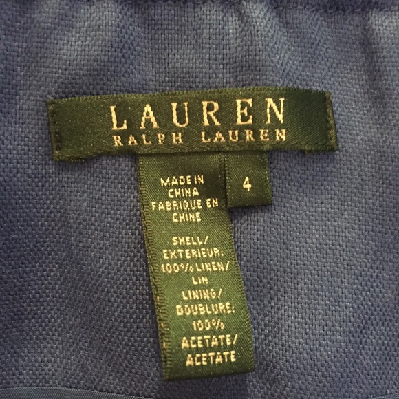 NWT Lauren Ralph Lauren Blue Halter Linen Dress - Picture 6 of 7