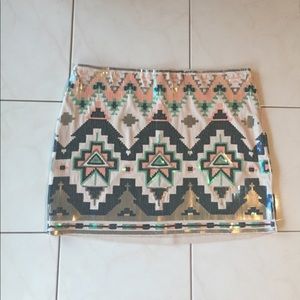 Sequined mini skirt