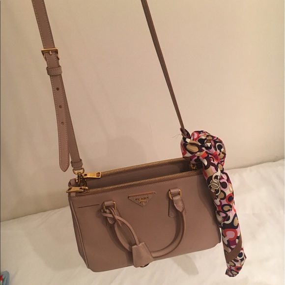 Coach Printed Square Scarf (pink, orange, brown) - Picture 5 of 5