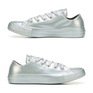 Metallic Silver Low Top women's Converse